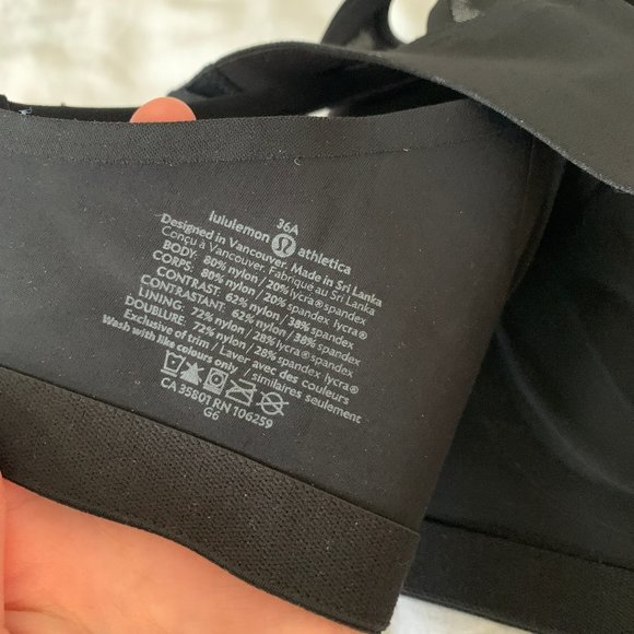 Lululemon Itty Bracer Sports Bra 36A Black - Picture 3 of 3